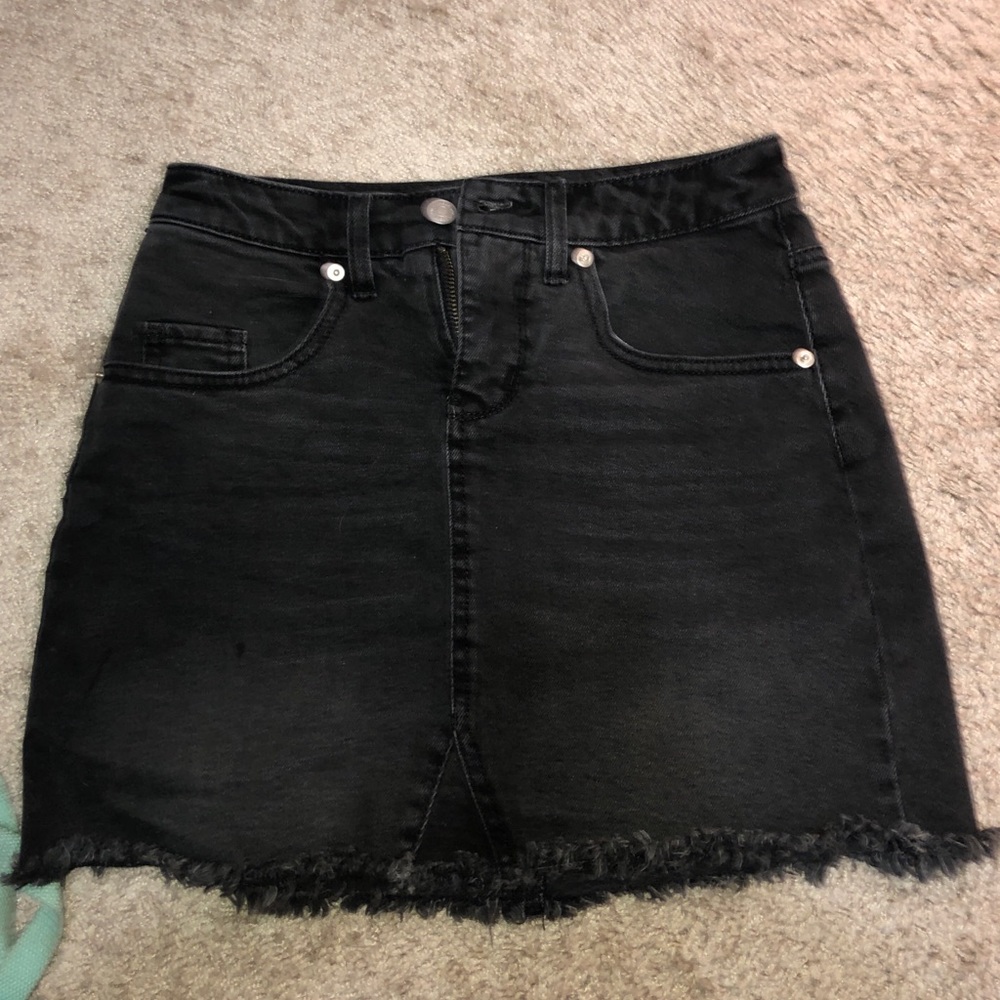 Black size 0 Jean Mini Skirt